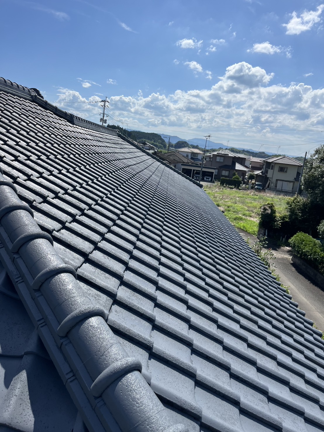 瓦 吹き付け塗装_施工事例